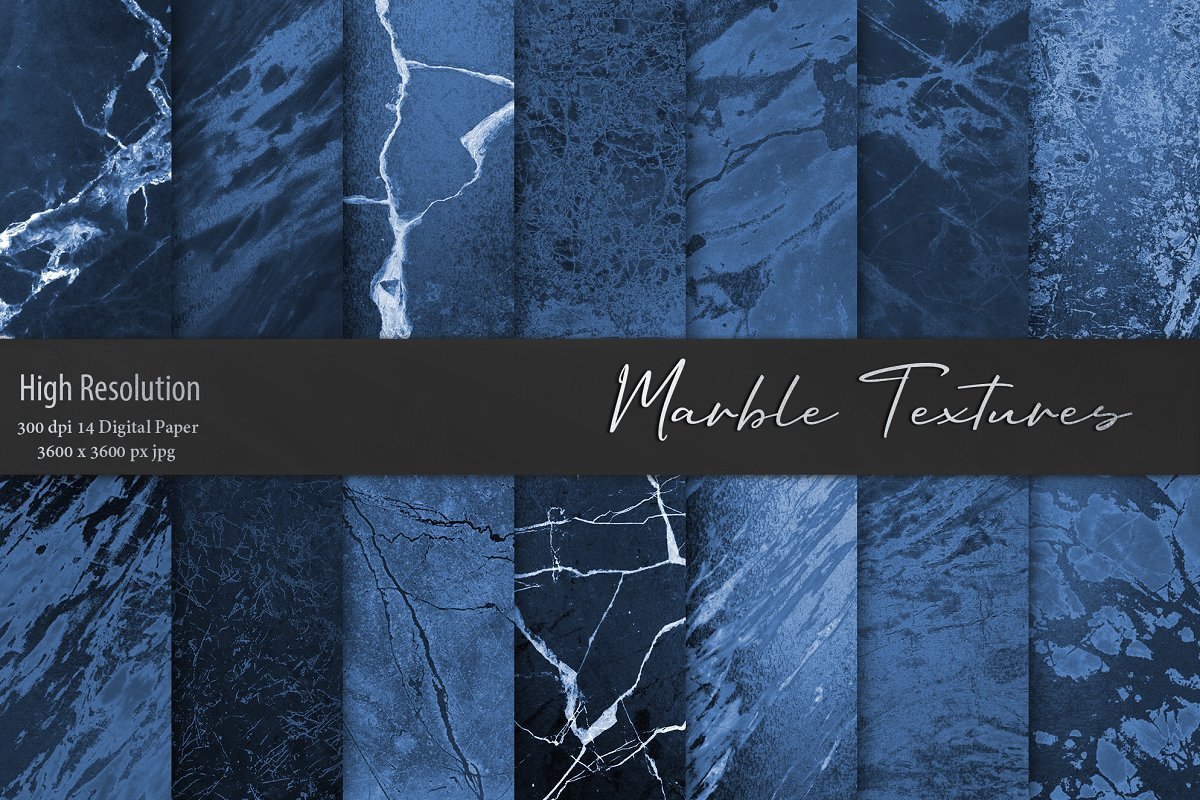 Blue Marble Textured Backgrounds