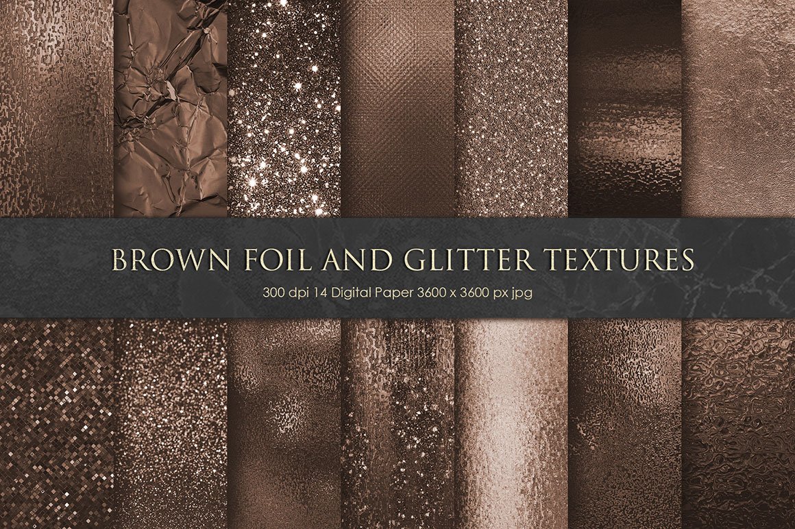 Brown Foil and Glitter Textures