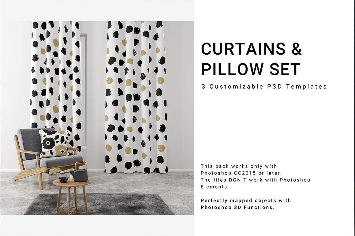 Curtains and Pillow Set