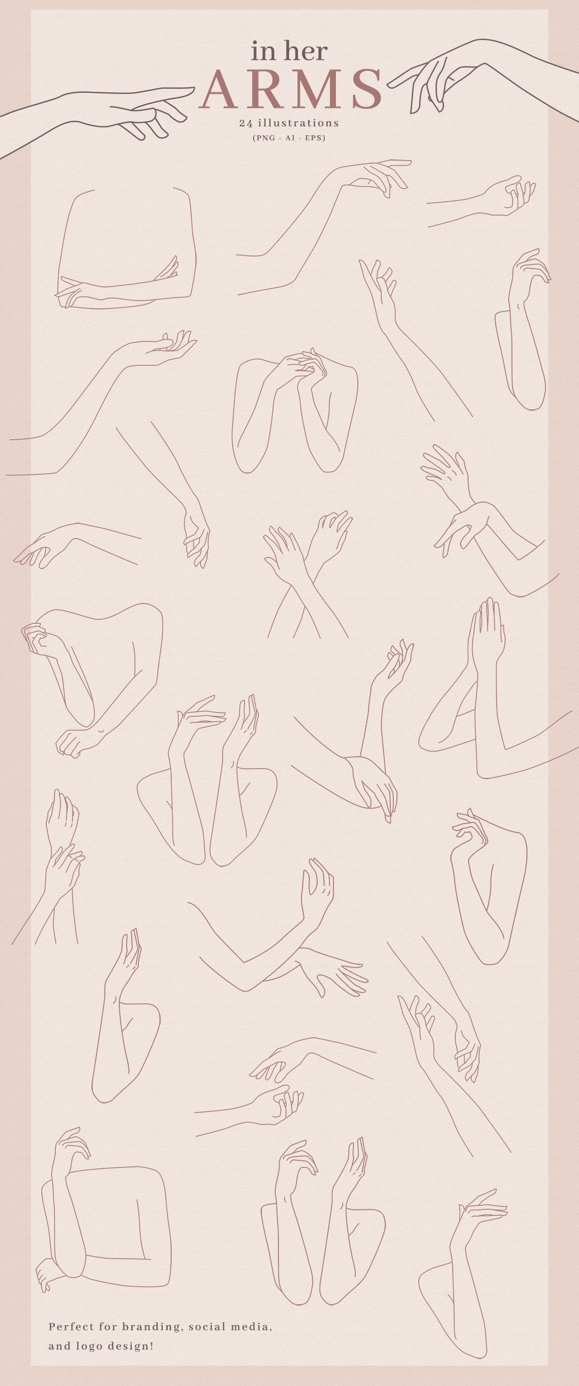 Feminine Hands & Arms Illustrations
