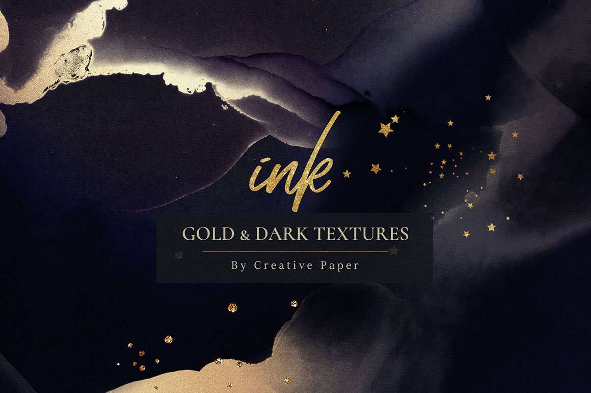 Gold Ink Dark Textures