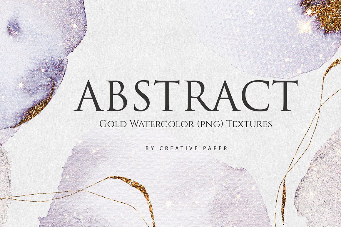 Gold Watercolor Shapes