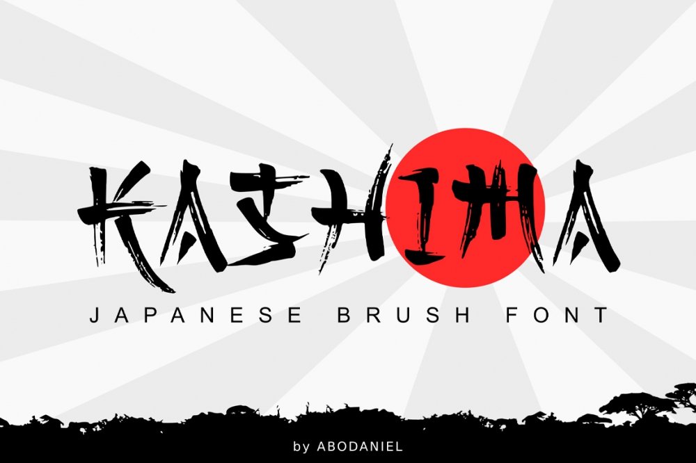 Kashima – Japanese Brush Font