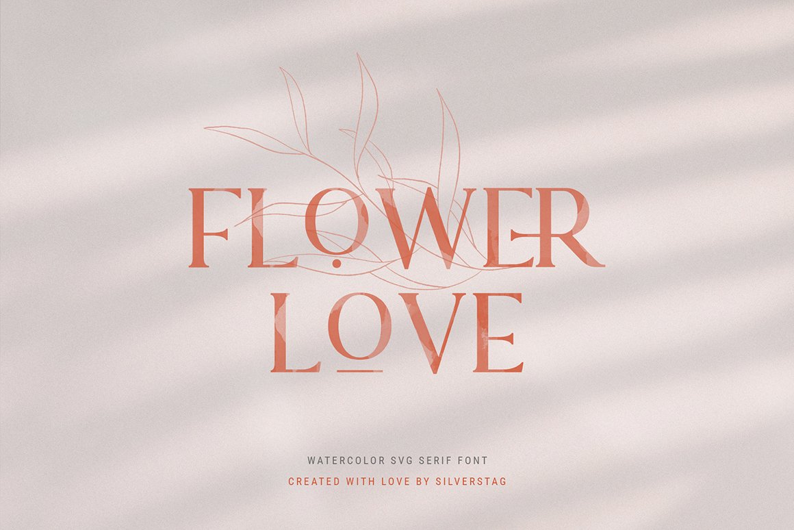 Lovers .SVG Serif Font & Over 240 Extras