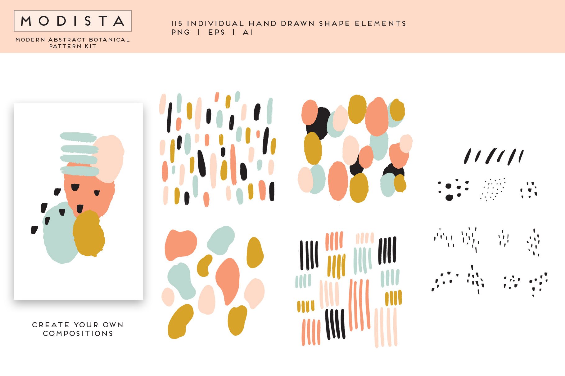 Modista Abstract Botanical Pattern Kit