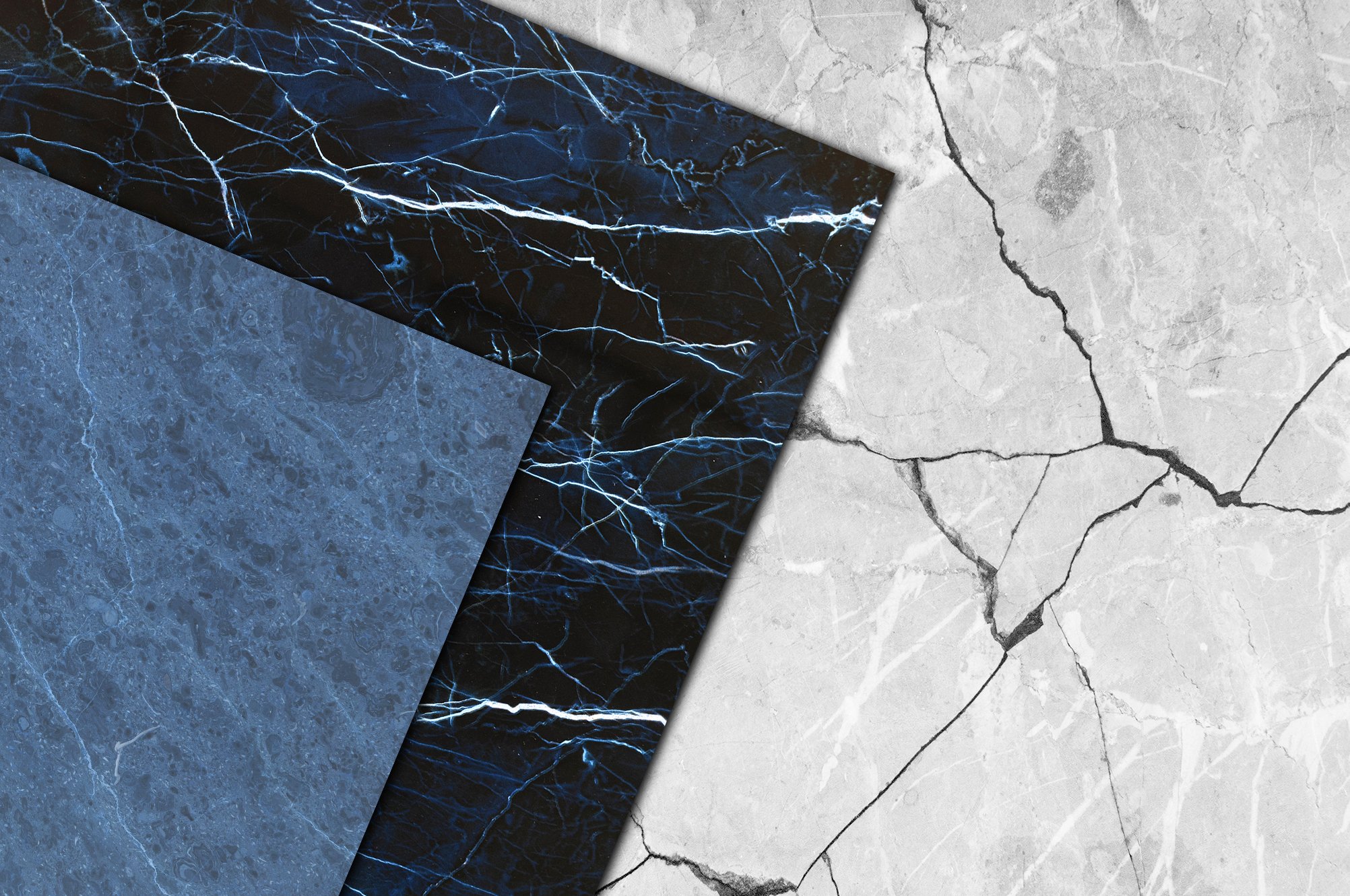 Navy Blue Marble Digital Paper Textures