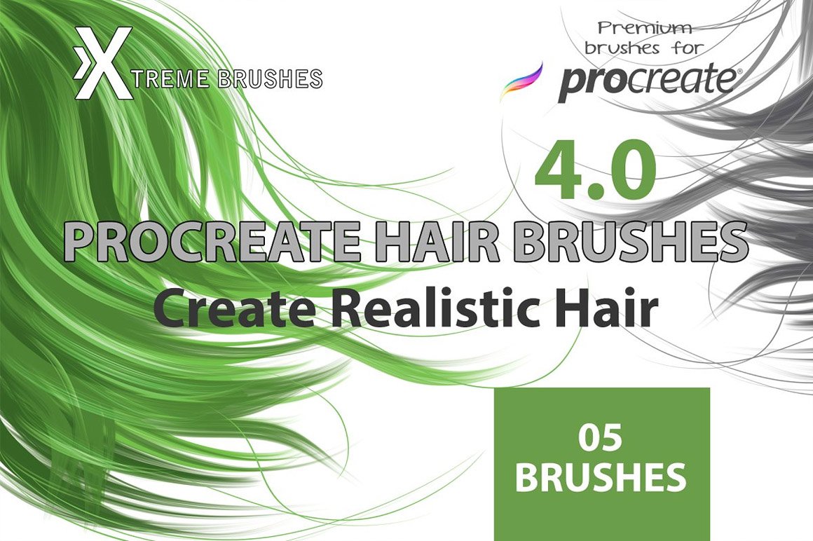 Procreate Hair Brushes 4.0