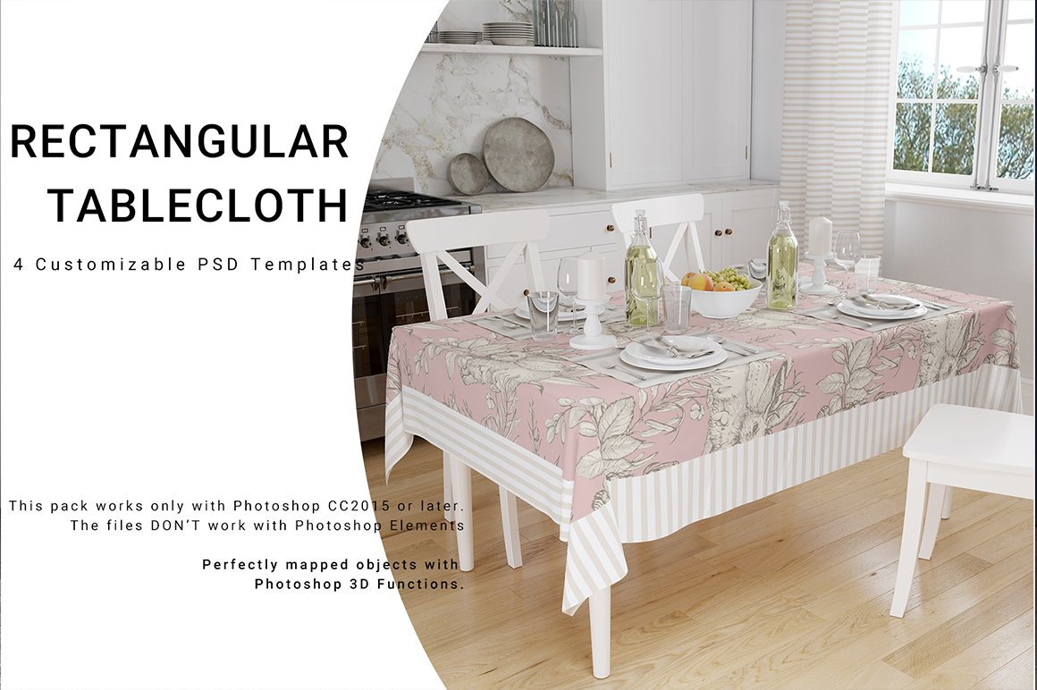 Rectangular Tablecloth Mockup Set