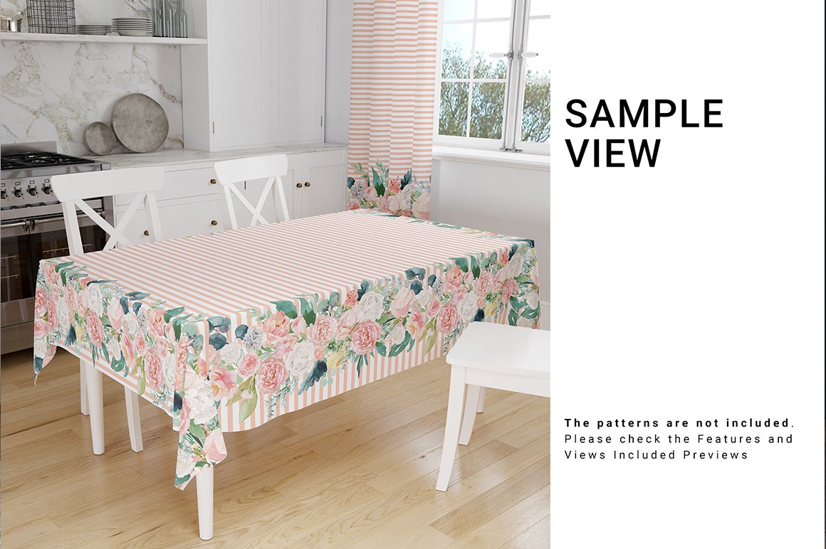 Rectangular Tablecloth Mockup Set