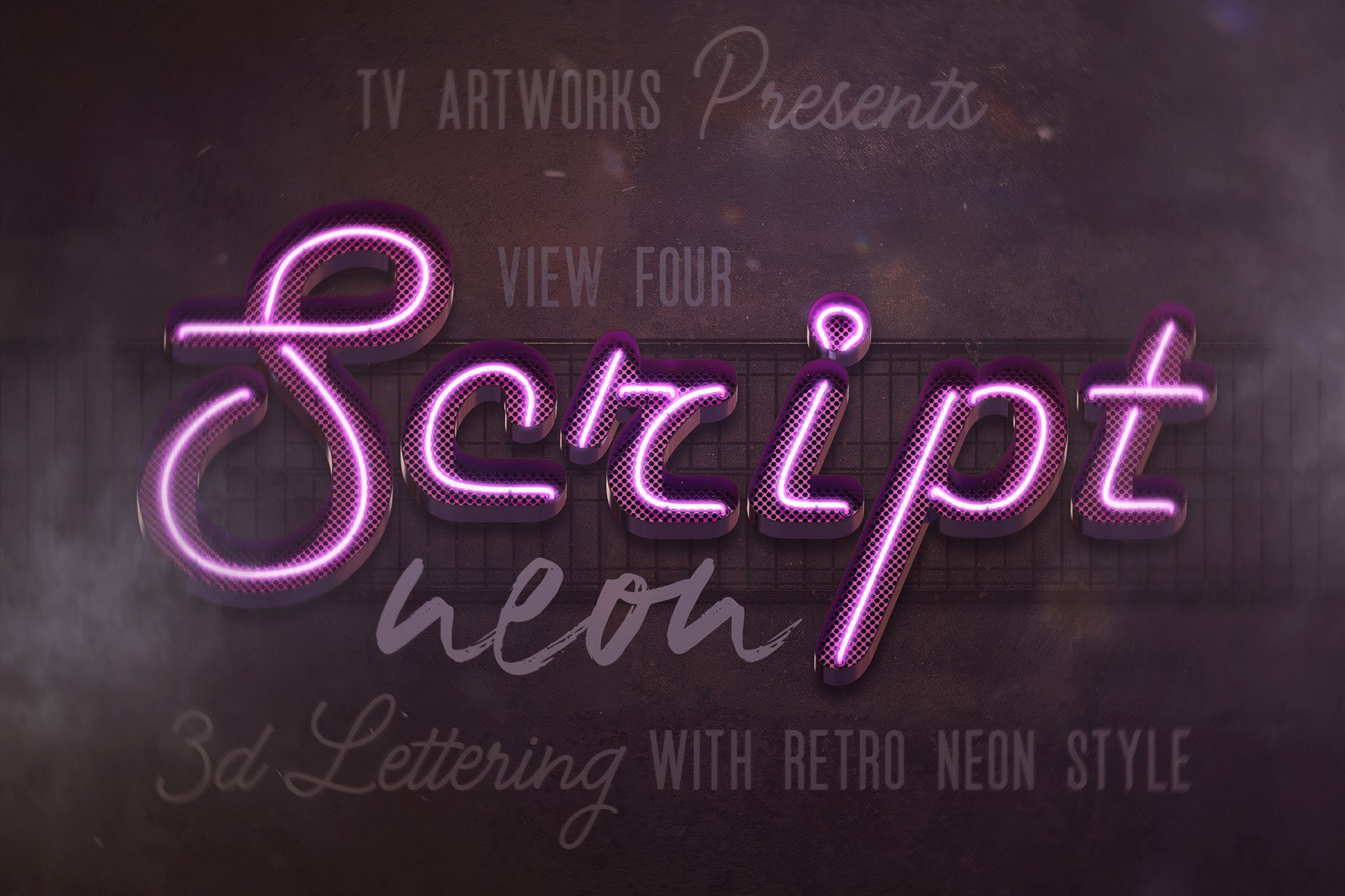 Script Neon 3D Lettering