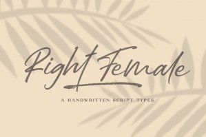 Right Female - A Handwritten Font