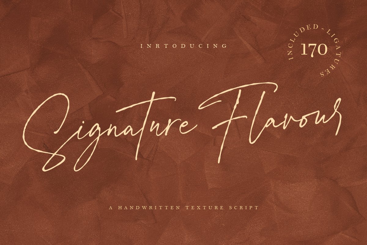 Signature Flavour - Handwritten Font