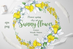 Sunny Flowers – Spring Clip Art