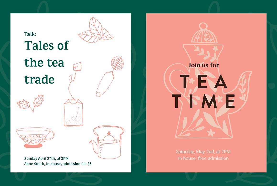 Tea House: Tea Related Illustrations