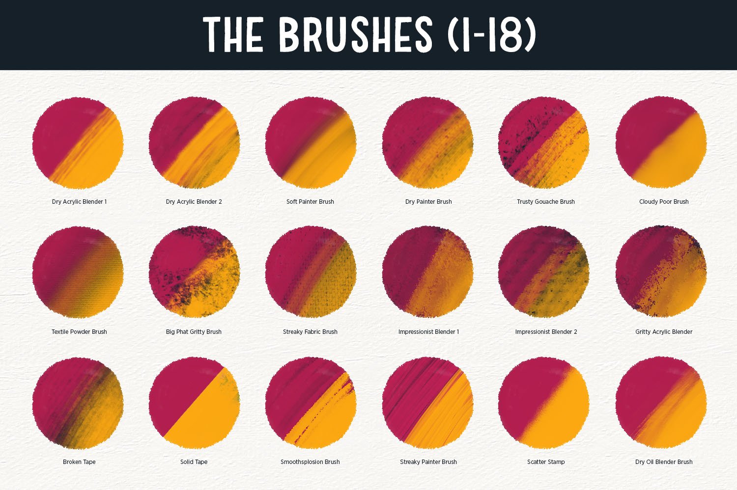 The Brush Bar - 60 Procreate Brushes