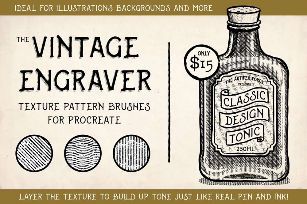 Vintage Engraver – Procreate Brushes