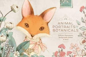 Vintage Inspired Animals Portraits & Botanicals