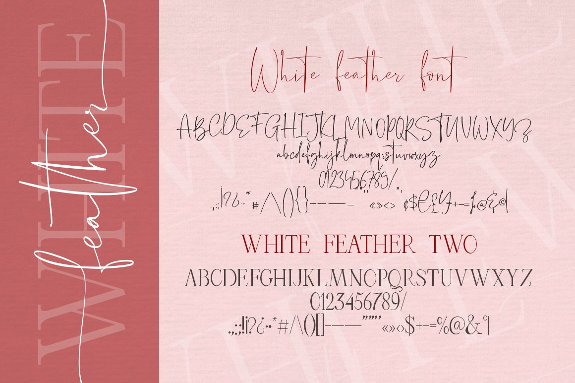 White Feather Luxury Duo Font