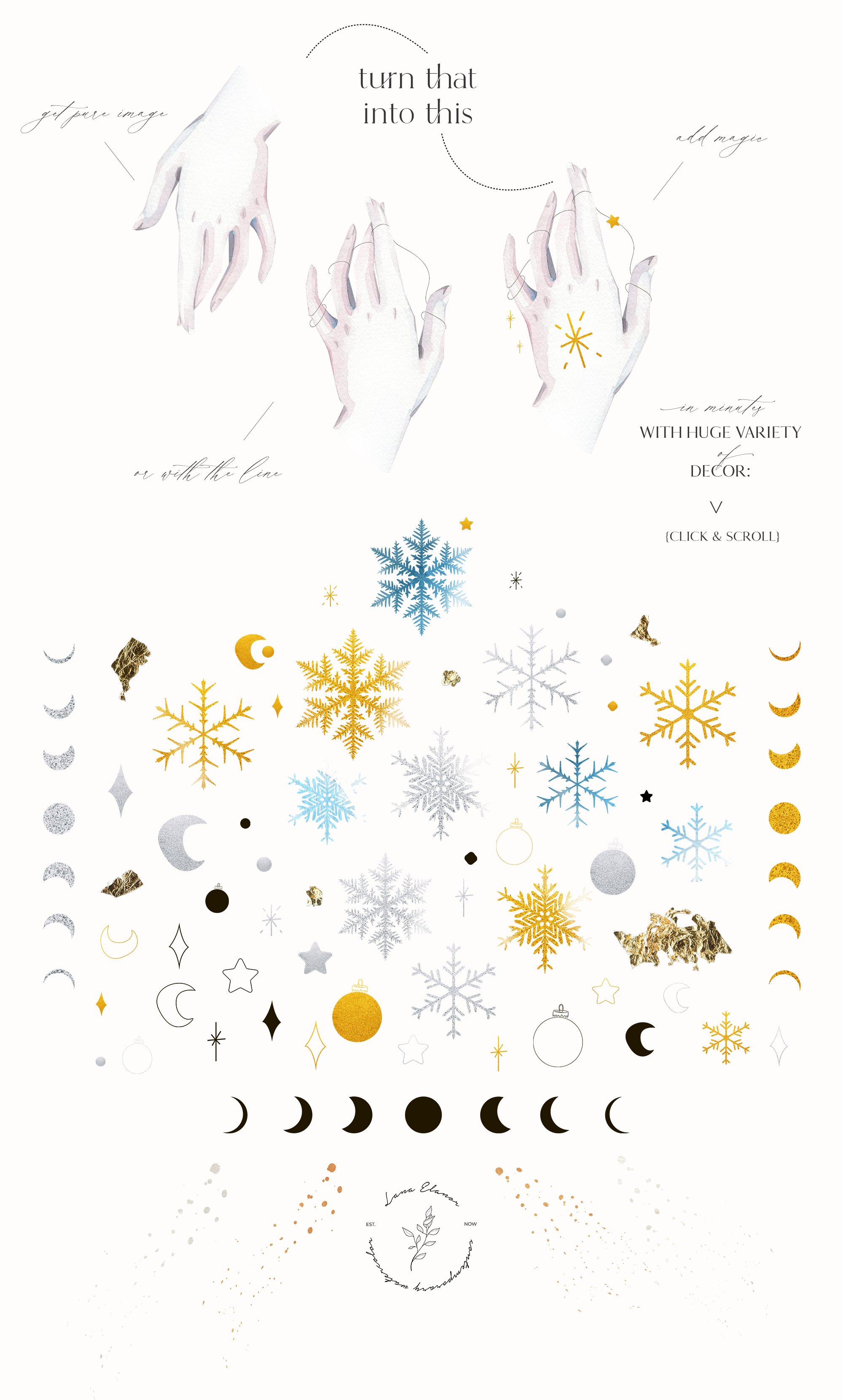 Winter Secrets - Christmas Watercolor Magical Set