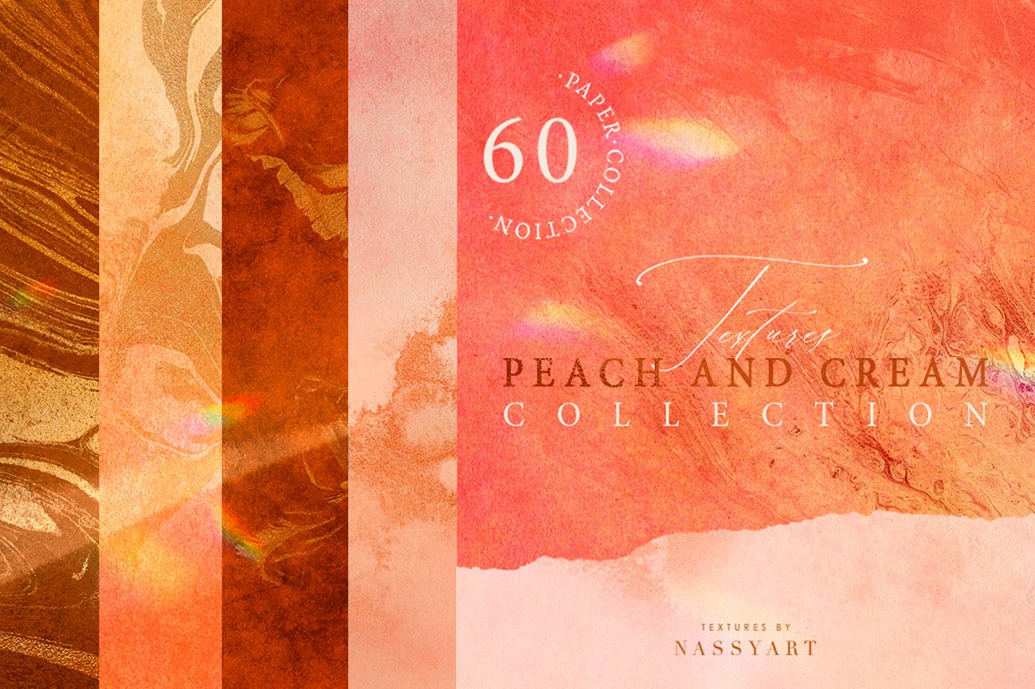 60 Peach and Cream Textures