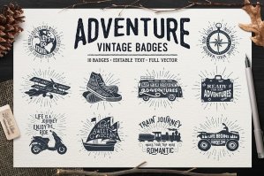 Adventure Vintage Badges - Part 1