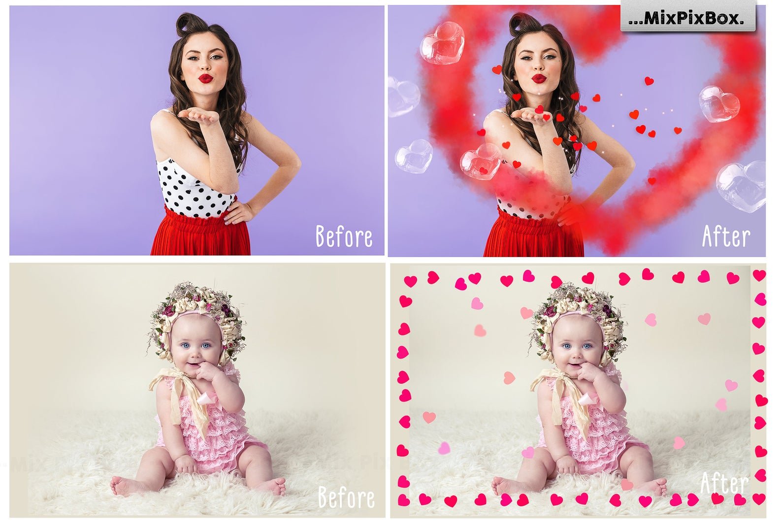 Blowing Kisses Photo Overlays