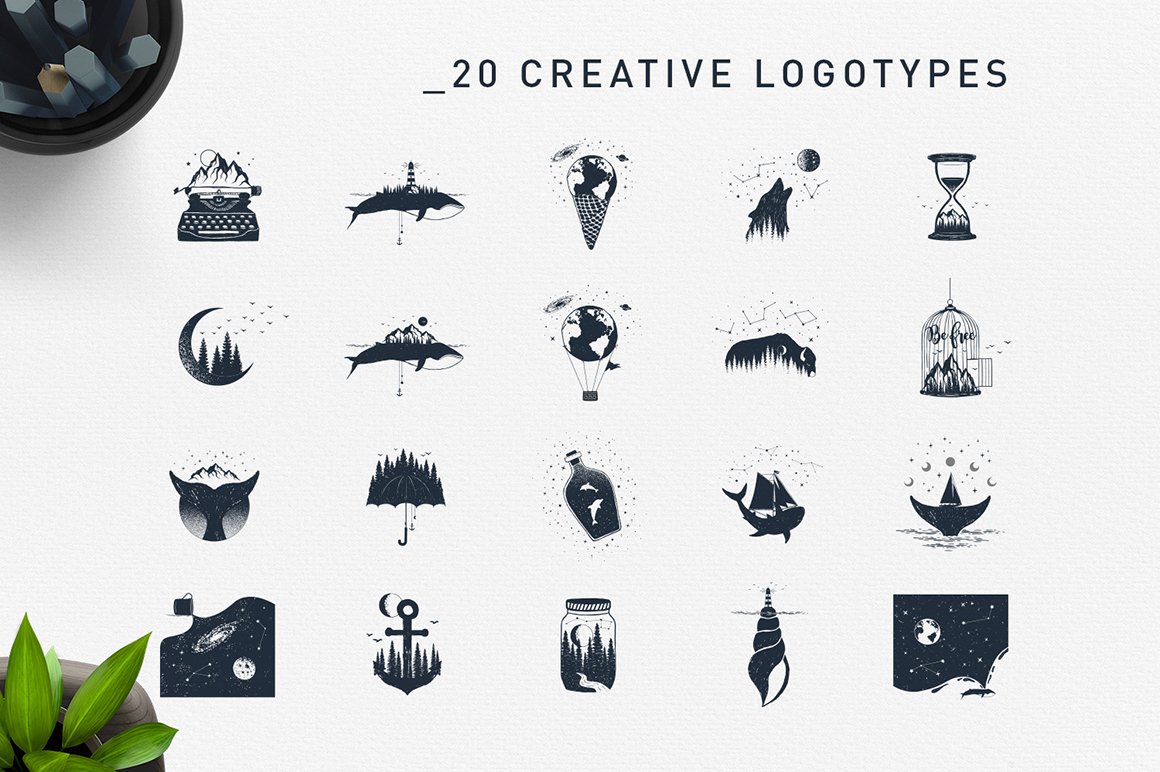 Double Exposure 20 Creative Logos