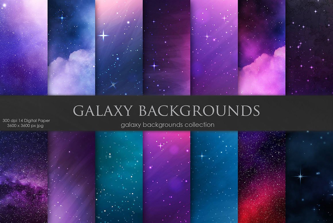 Purple Blue Galaxy Space Background Graphic by Rizu Designs · Creative  Fabrica