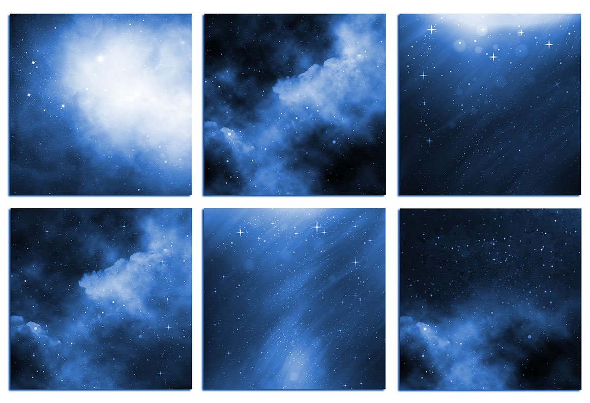 Galaxy and Space Navy Blue Backgrounds