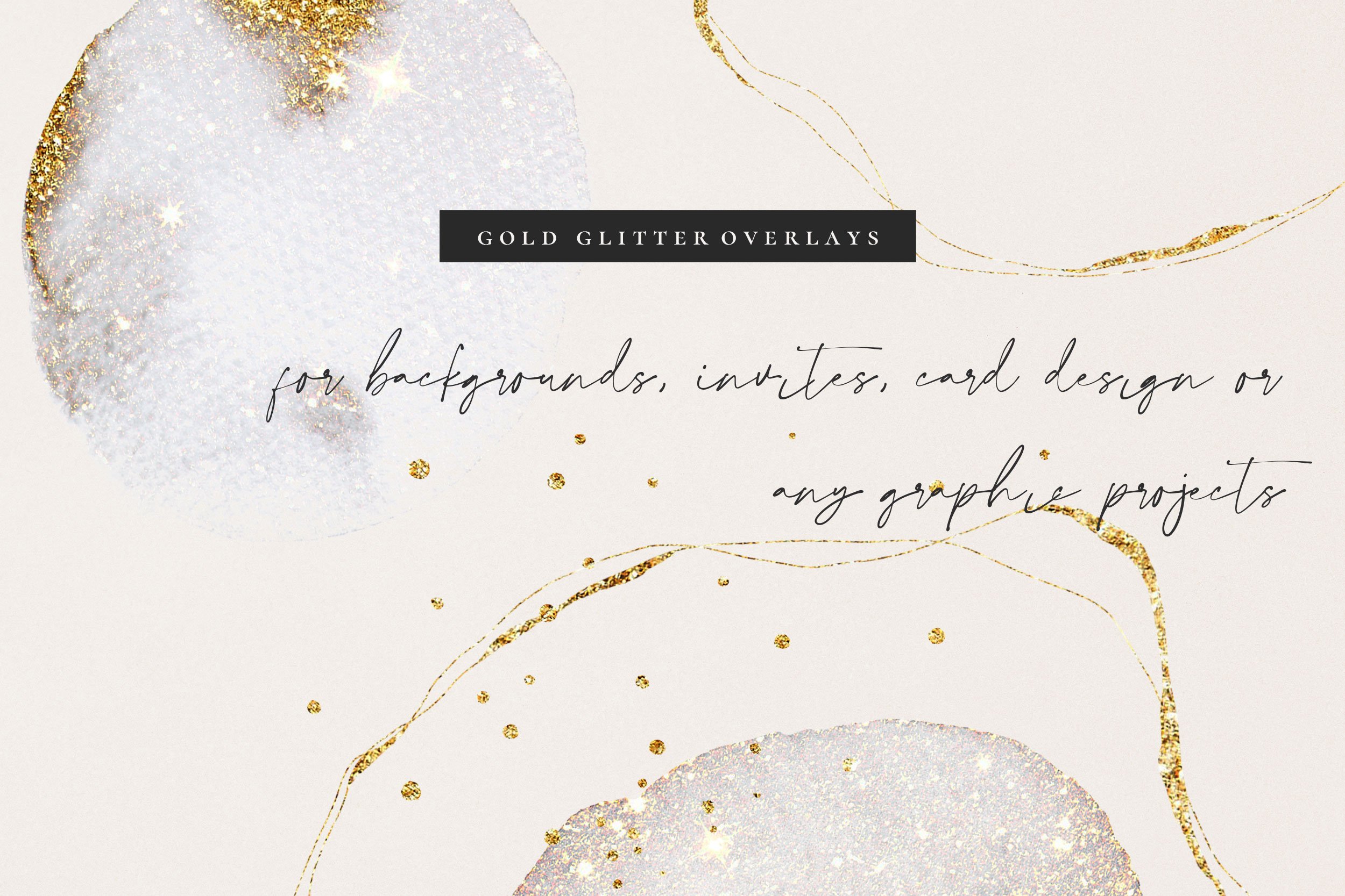 Gold Watercolor Shapes (.PNG) Textures