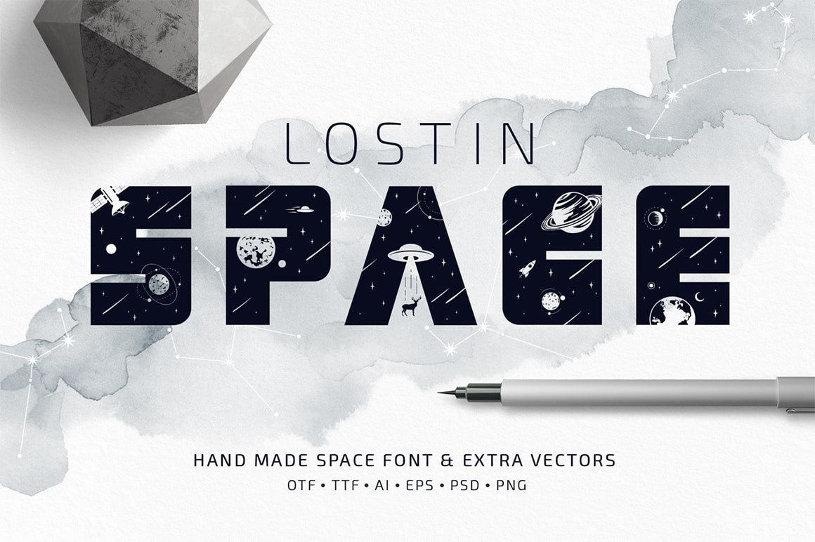 Lost In Space - Regular And Color Font (.SVG)