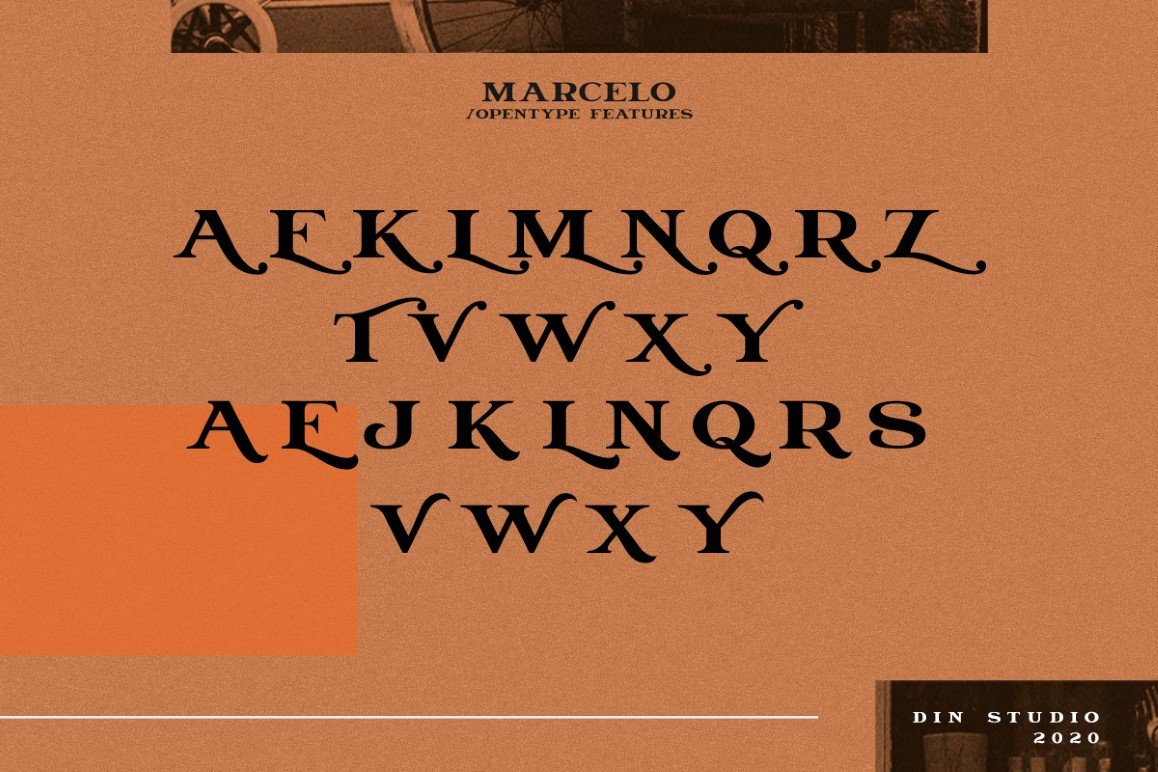 Marcelo - Engraved Font