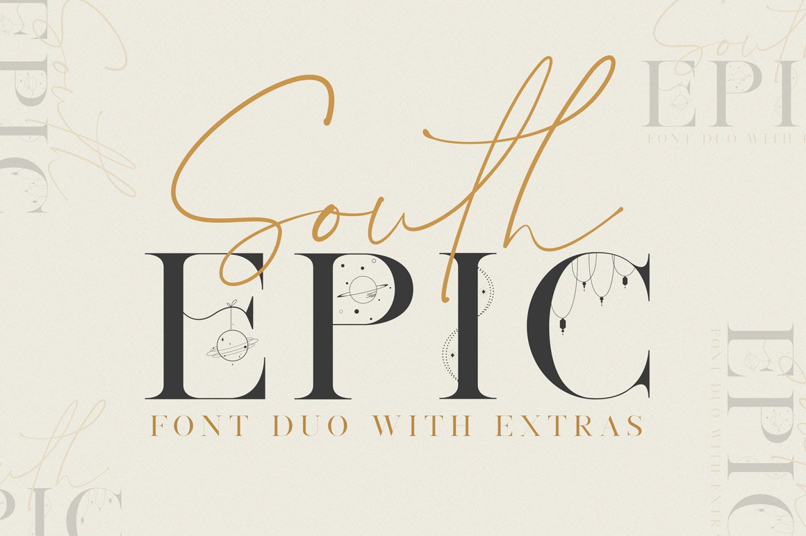 South Epic Dream Font Duo + Logos