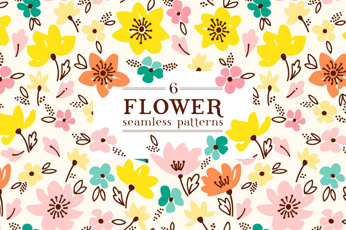 Spring Floral Pattern in 6 Colors