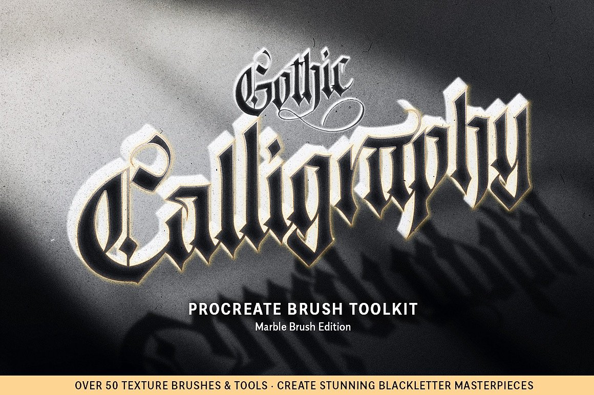 Ultimate Gothic Calligraphy Marble Brush Toolkit