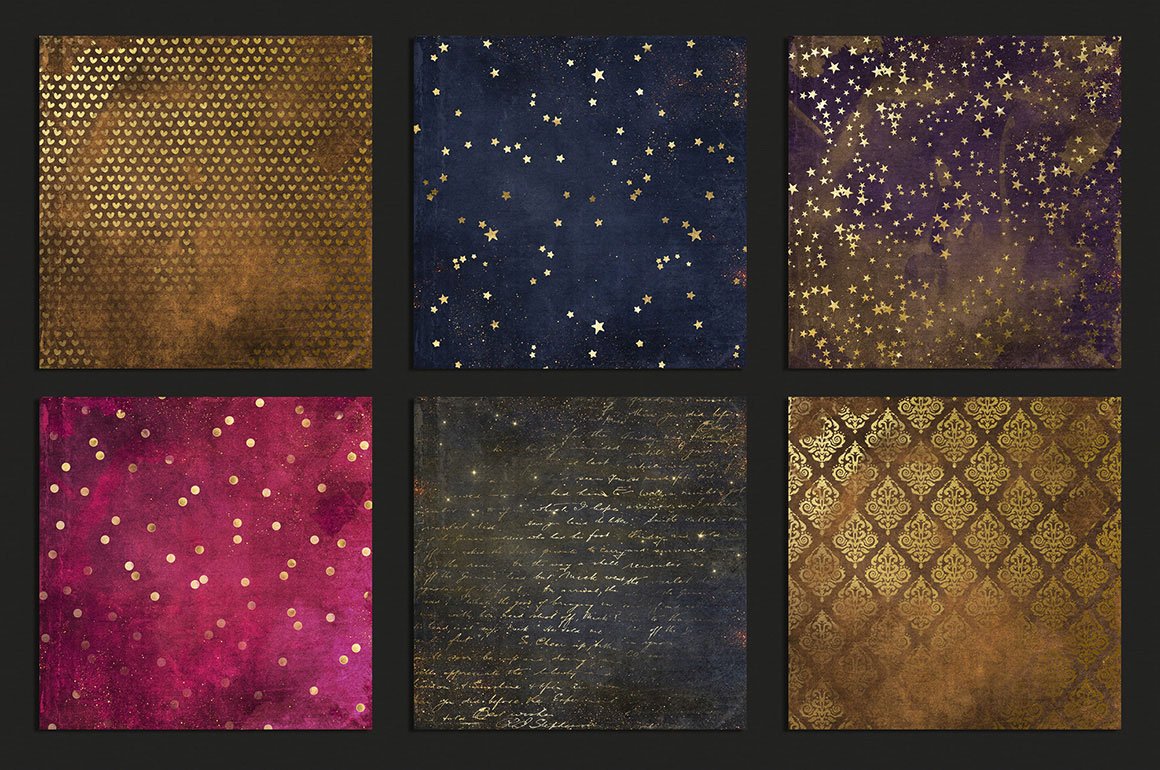 Vintage Gold Patterns