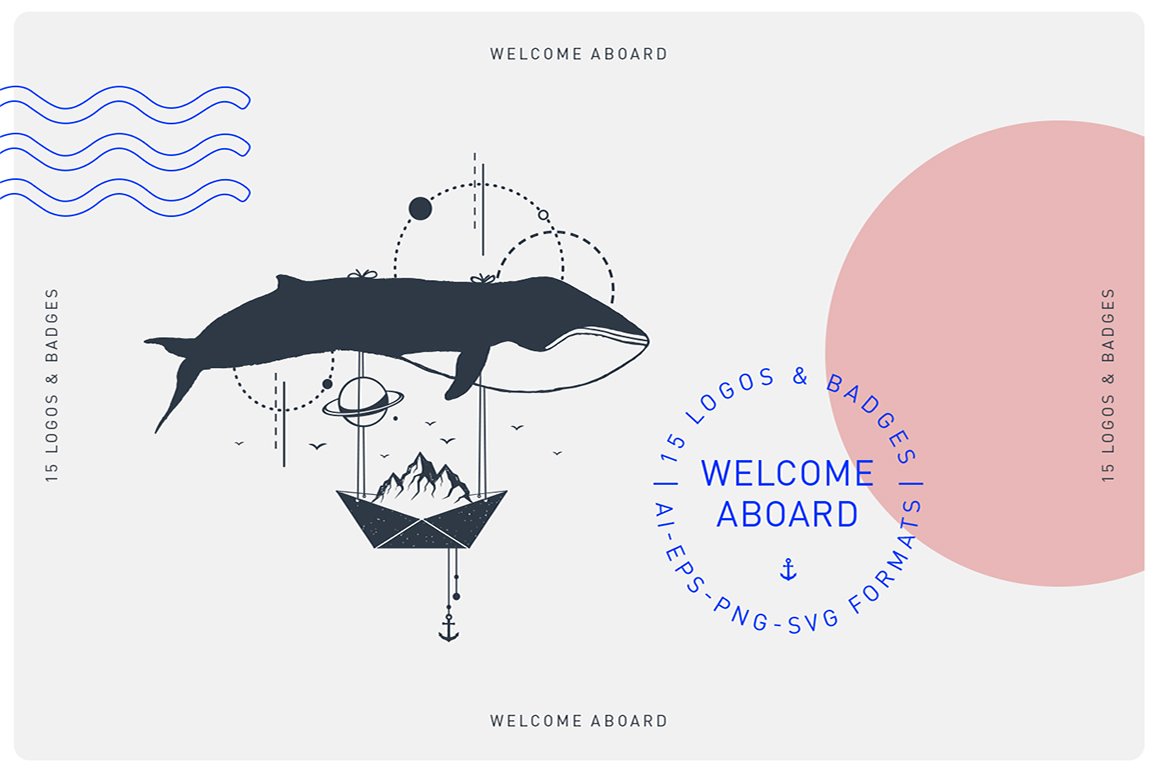 Welcome Aboard - 15 Logos & Badges