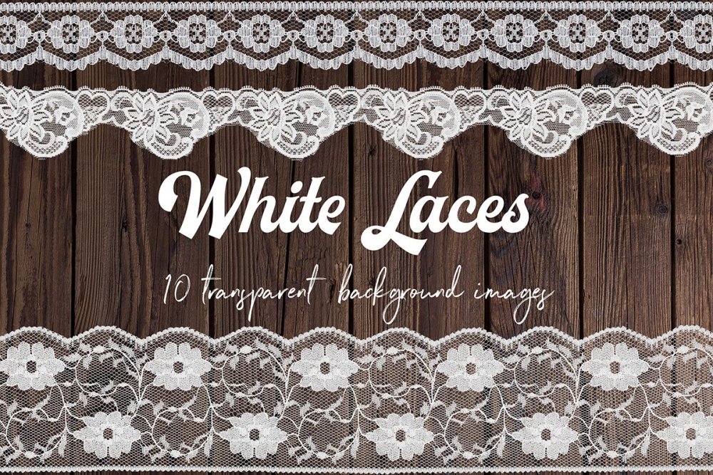 Lace Borders Clip Art Set // Beautiful Vintage Lace Ribbon Clipart //  Scrapbooking // Digital Download // Vector PNG Files // Commercial Use 