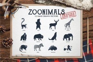 Zoonimals - 12 Hand Drawn Animals