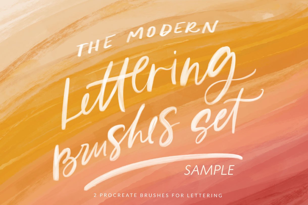 HOMwork Freebie: Procreate Brushes for Modern Lettering