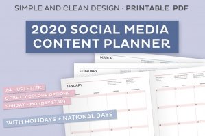 2020 Social Media Content Planner