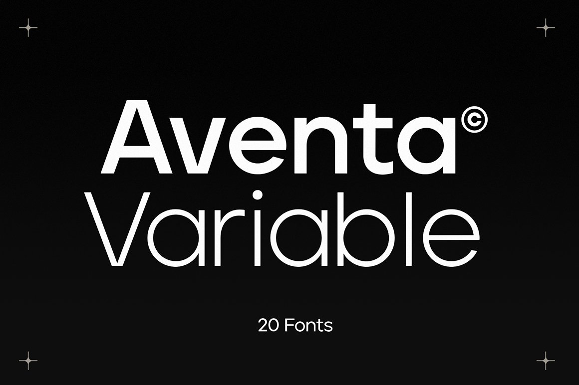 Aventa Geometric Variable Typeface