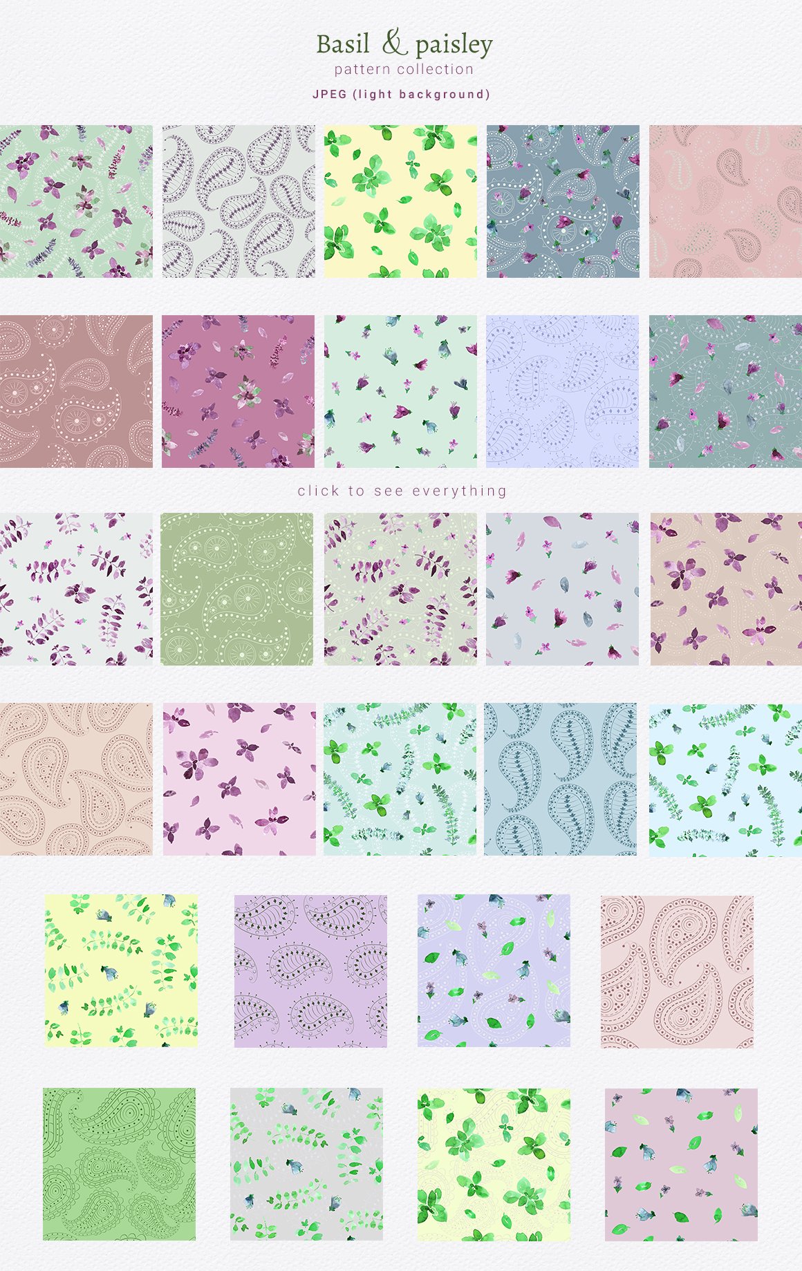 Basil & Paisley - Pattern Collection