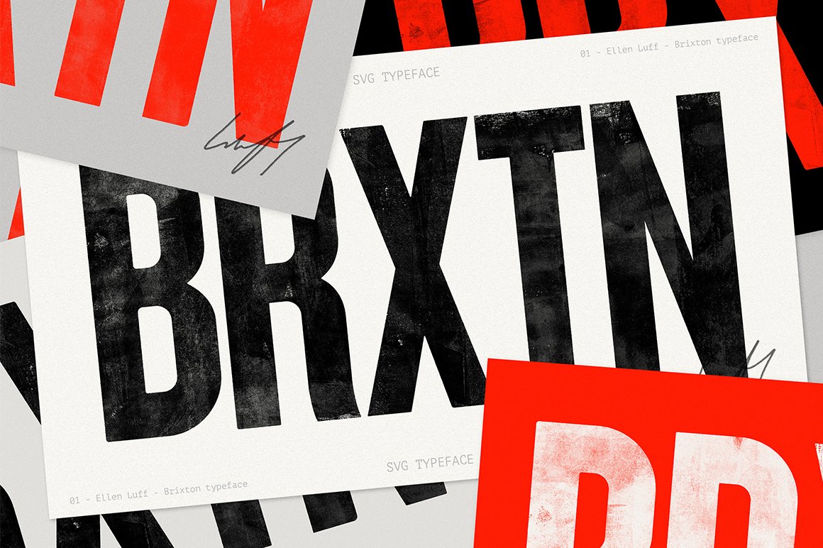 Brixton SVG Handprinted Fonts