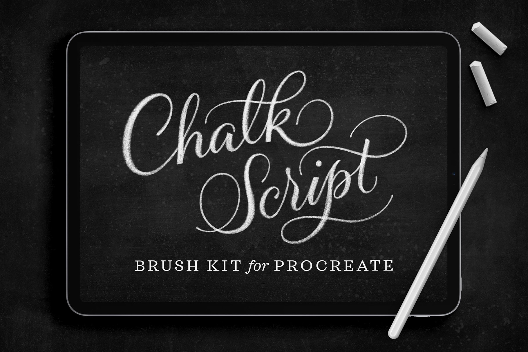Chalk Script Procreate Brush Kit