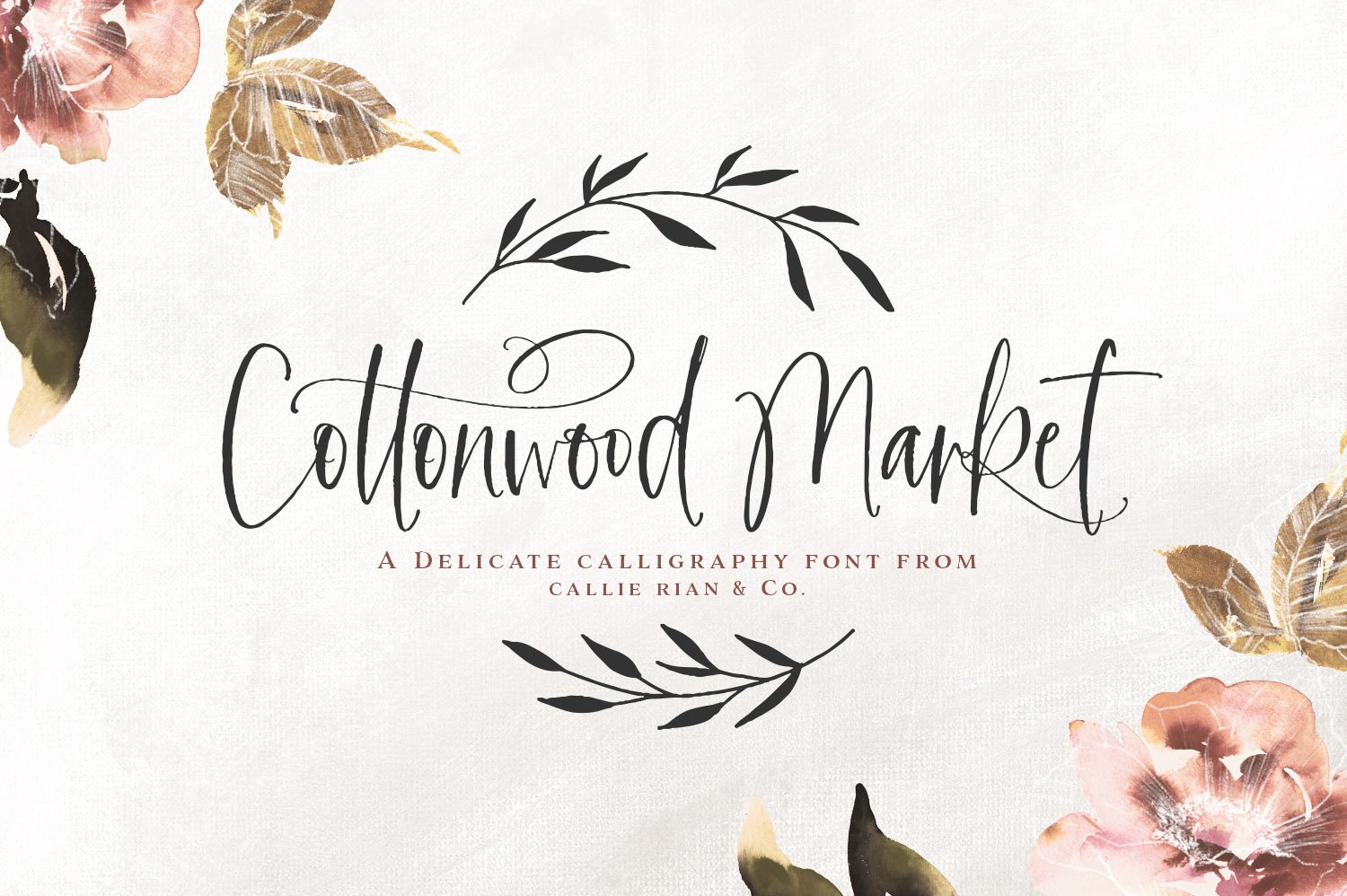 Cottonwood Market Calligraphy Type