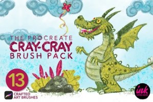 Cray-Cray Crayon Brush Pack for Procreate