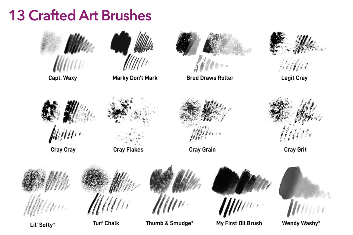 Cray-Cray Crayon Brush Pack for Procreate