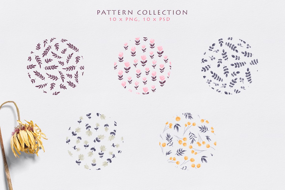 Evening Dreaming - Floral Pattern Collection