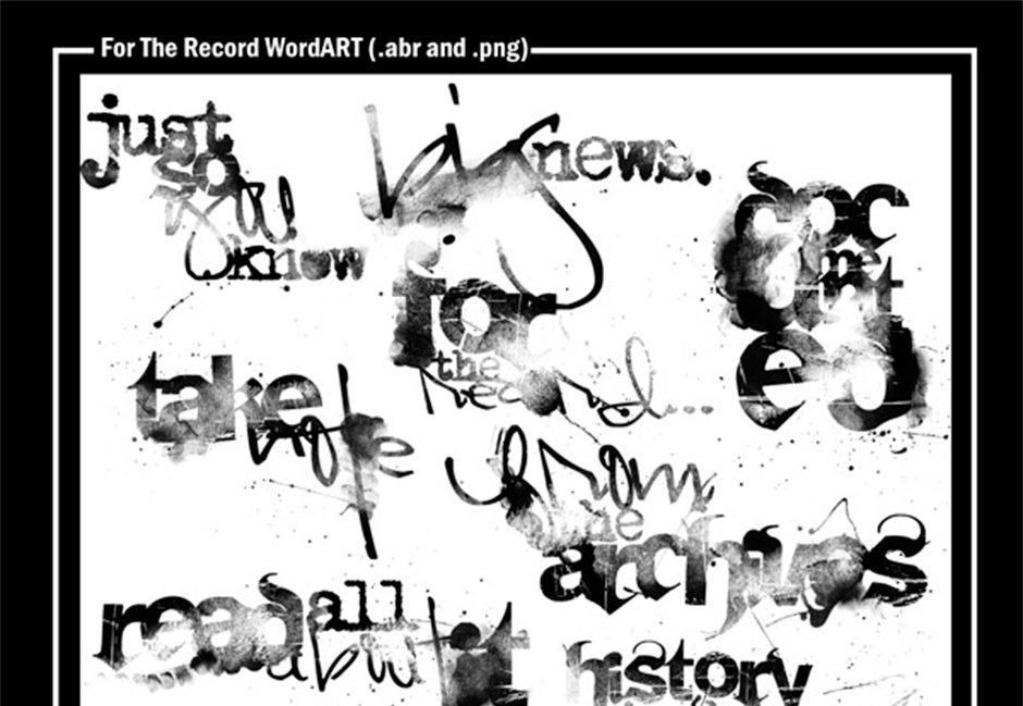 For The Record WordART No. 1
